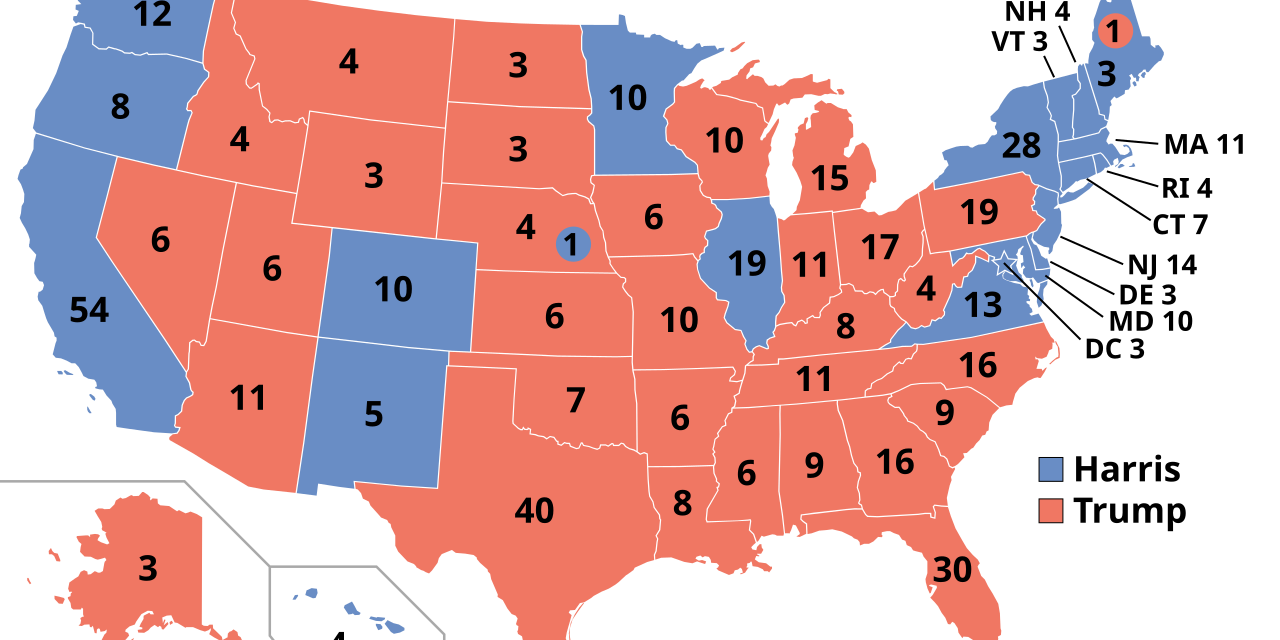 Mapa elecciones eeuu 2024